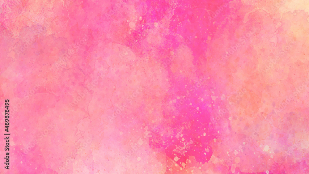 pink watercolor abstract colorful painting for texture background. Splash acrylic colorful background. banner for wallpaper,background. Colorful bright ink orange, pink and yellow shades grunge.