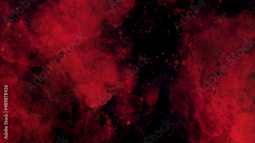 Red grunge texture and Old wall texture cement black red background abstract dark color design are light with white gradient background.