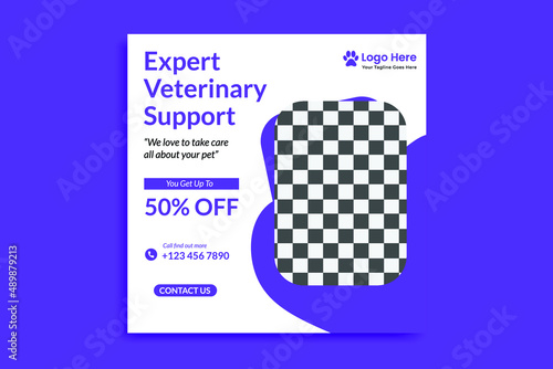 social media post template design vector