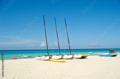 Boats at tropical beach