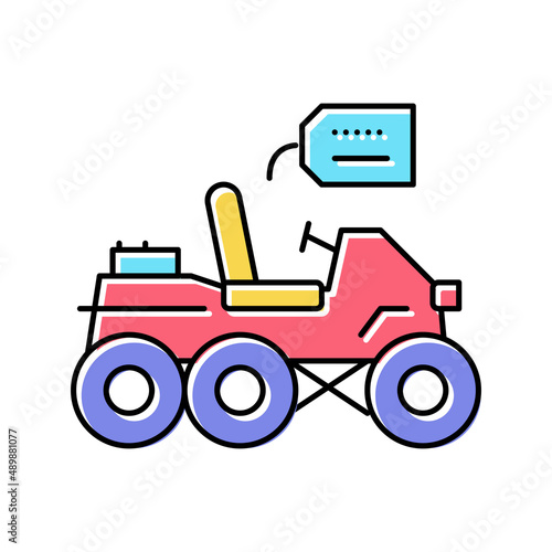 homemade vehicle color icon vector isolated illustration