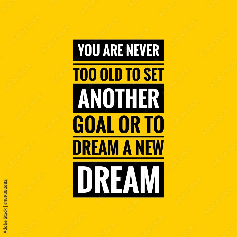 Motivational quote. typography poster design concept. Black text over yellow background.