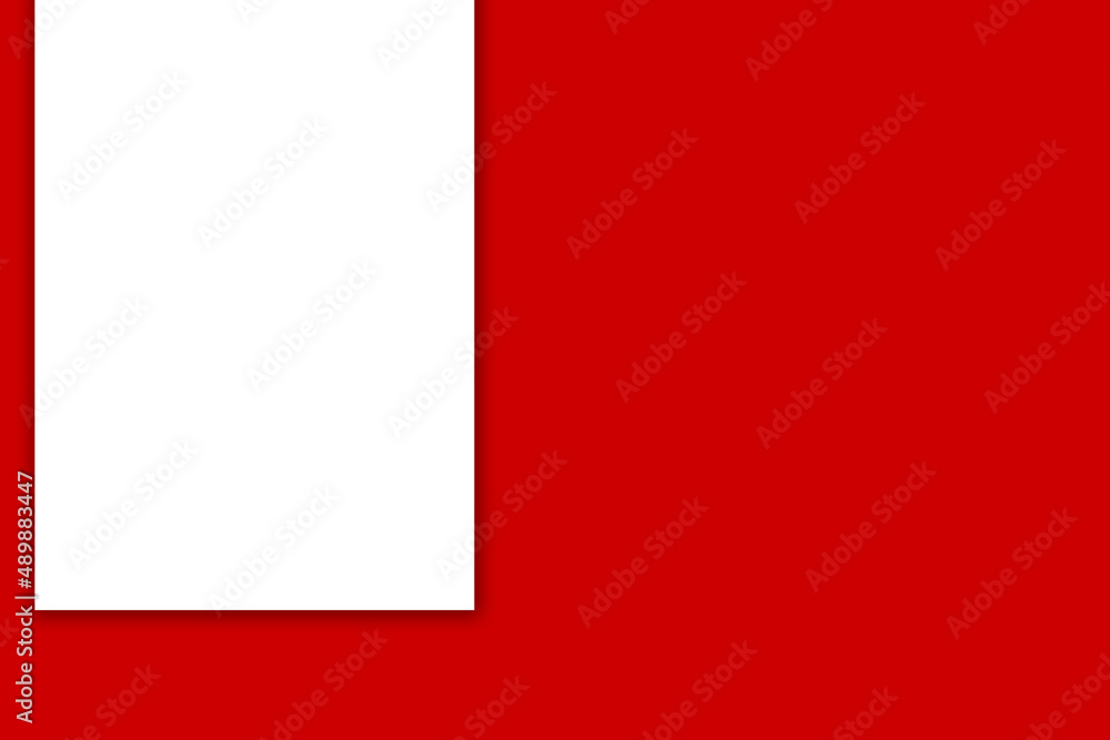 Red background and has a white background sidebar, banner background , design, product display.