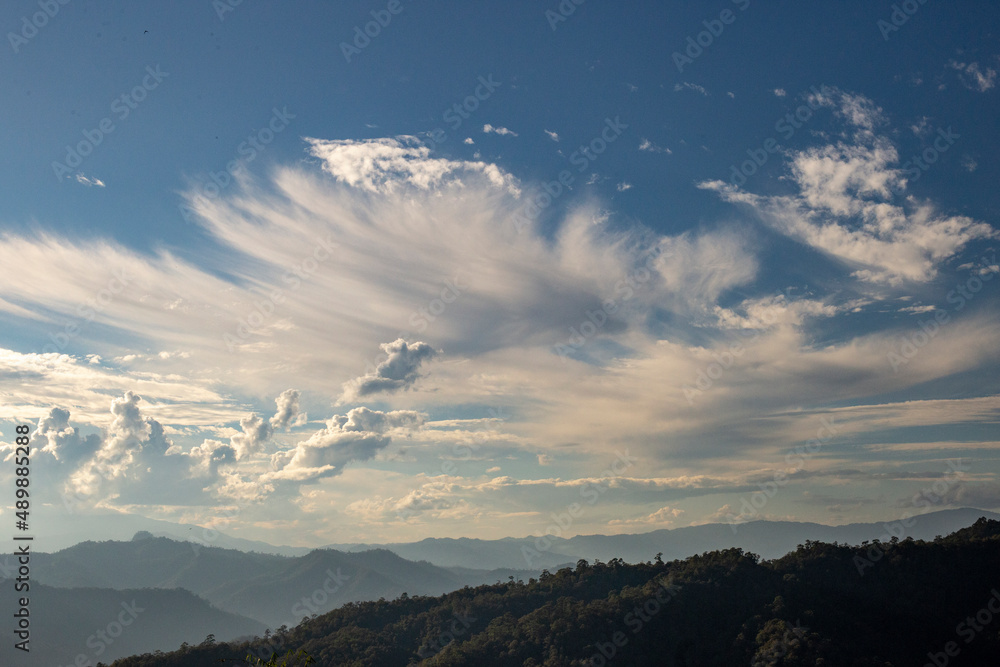 View of beautiful sky and hill View of beautiful sky and hill