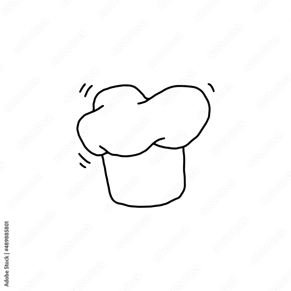 Chef cook hat cuisine and restaurant logo doodle vector illustration isolated. Chef cook hat cuisine and restaurant logo doodle vector illustration isolated.