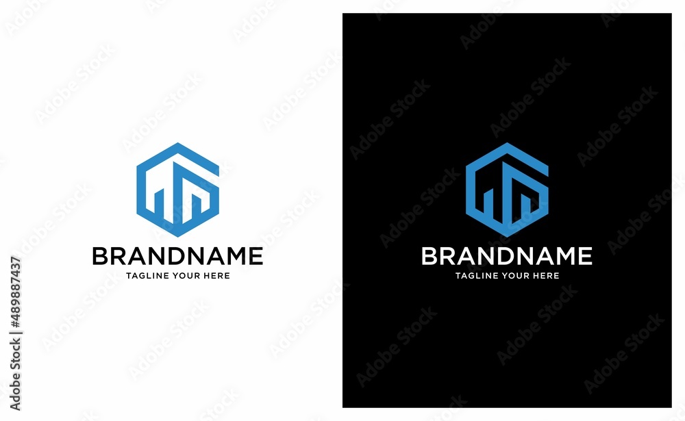 Hexagonal G building logo design vector template. on a black and white background. Hexagonal G building logo design vector template. on a black and white background.