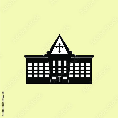 church building vector illustration, perfect for icons, templates, invitations, posters, brochures, etc