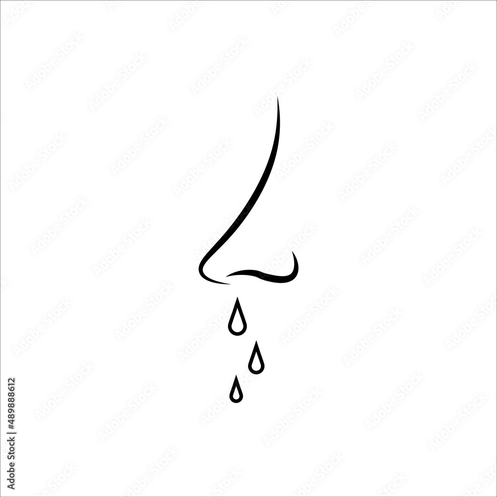 runny nose icon vector illustration