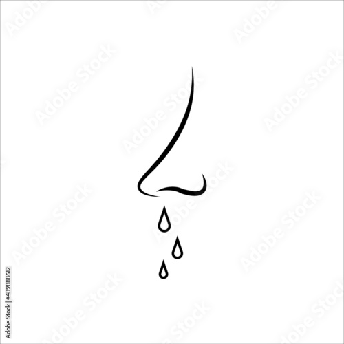 runny nose icon vector illustration