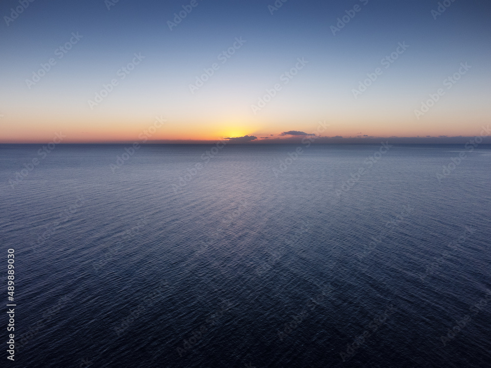 sunrise over the sea on a calm relaxing morning in spain