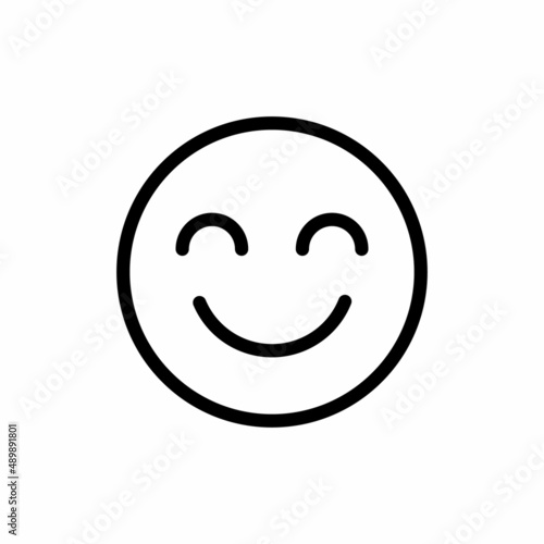 Cute smile face icon vector photo