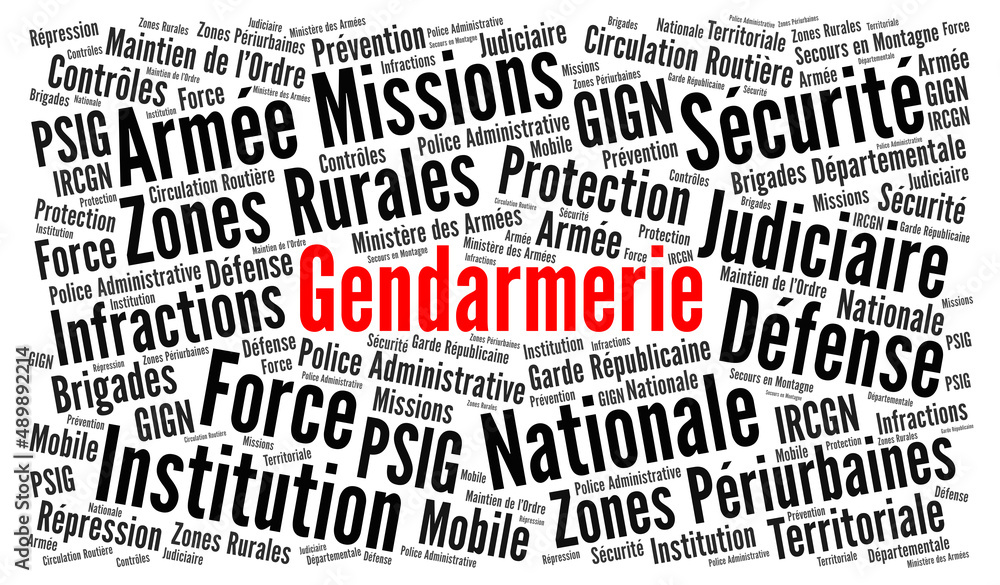 Gendarmerie nuage de mots Gendarmerie nuage de mots