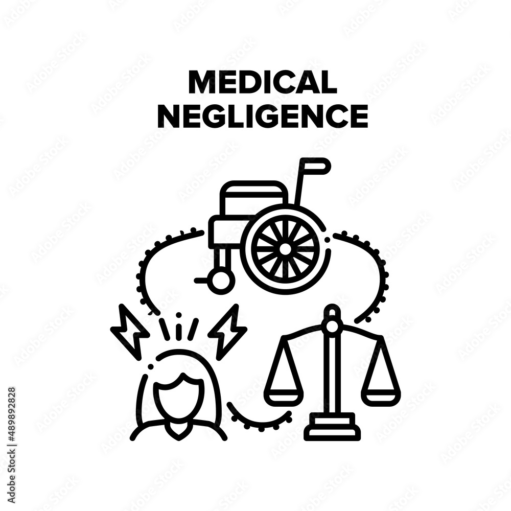 Fotografie Medical Negligence Vector Icon Concept