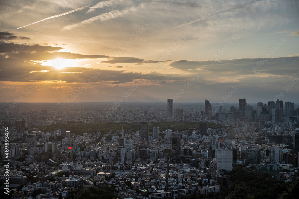 일본 도쿄의 아침 풍경