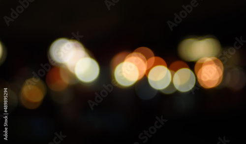 Digitally generated Abstract Multi Colored Bokeh Background, Lights At Night, nightlife © Baurzhan I