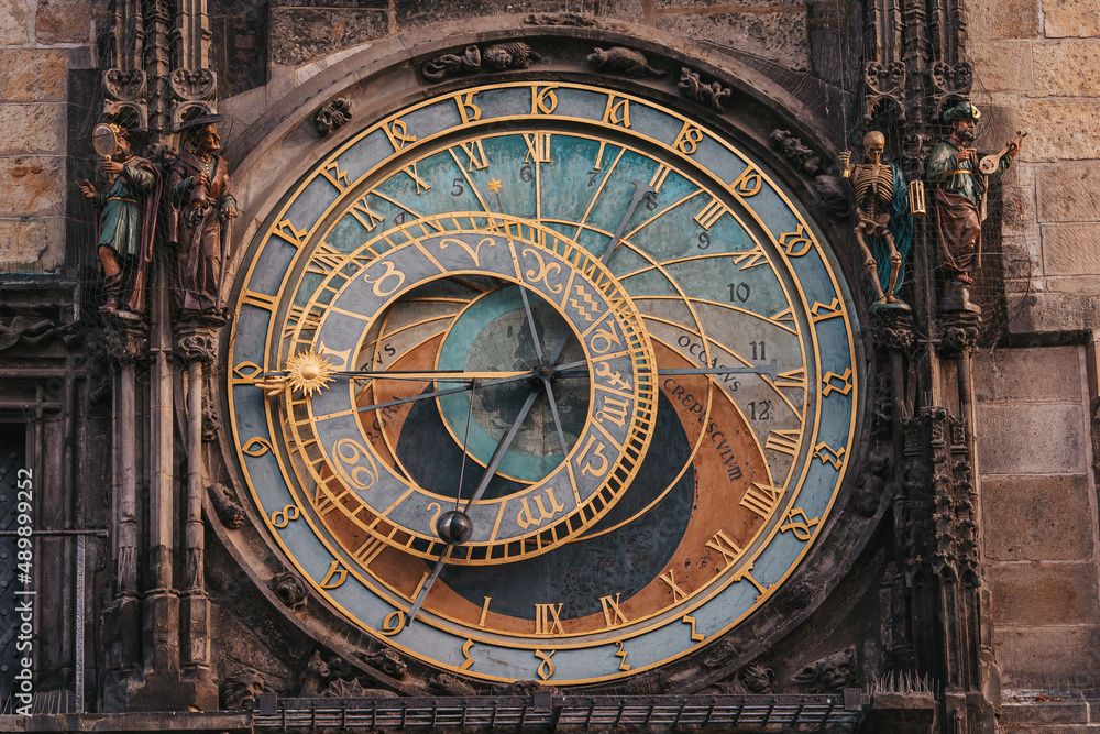 Astronomic clock in old town square in Prague, Czech Republic Astronomic clock in old town square in Prague, Czech Republic
