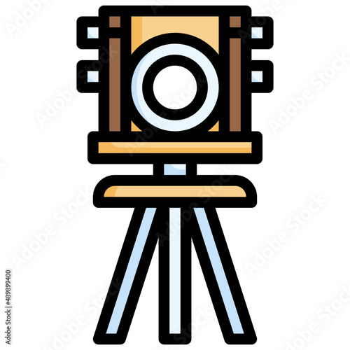 THEODOLITE filled outline icon,linear,outline,graphic,illustration