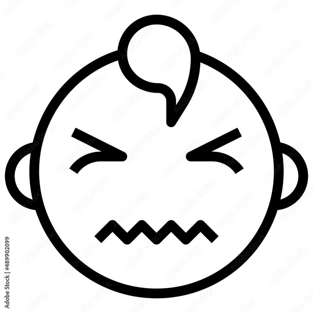 SAD line icon,linear,,graphic,illustration
