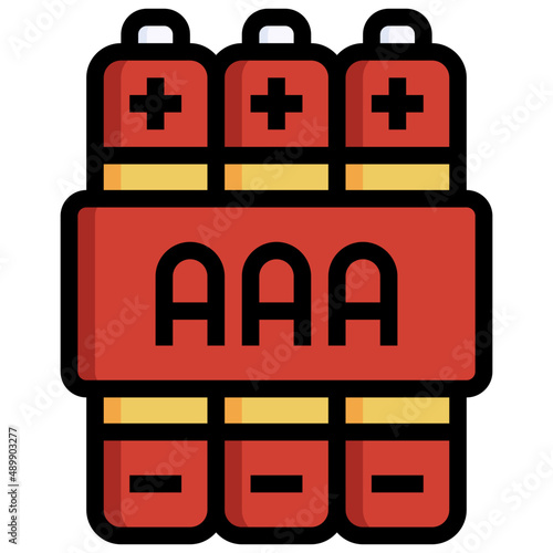 BATTERY filled outline icon,linear,outline,graphic,illustration