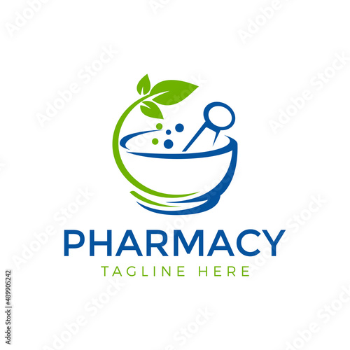 pharmacy logo design vector illustration