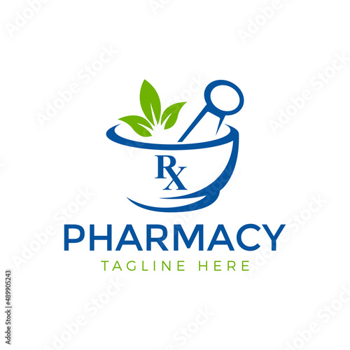 pharmacy logo design vector illustration