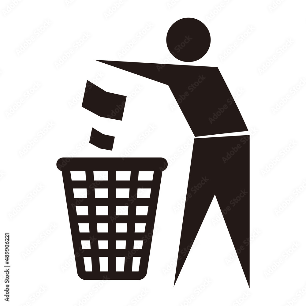 litter icon throw garbage icon vector illustration logo template for many purpose. Isolated on white background litter icon throw garbage icon vector illustration logo template for many purpose. Isolated on white background