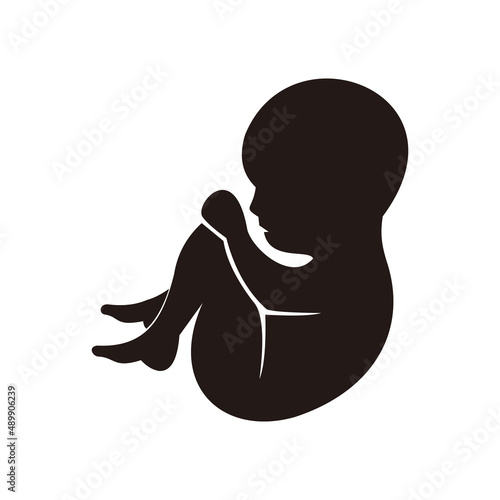 Fetus icon embryo human illustration sign on white background	