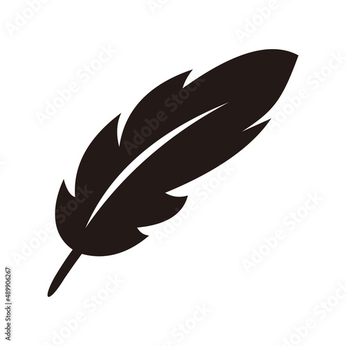 Feather icon vector illustration sign on white background