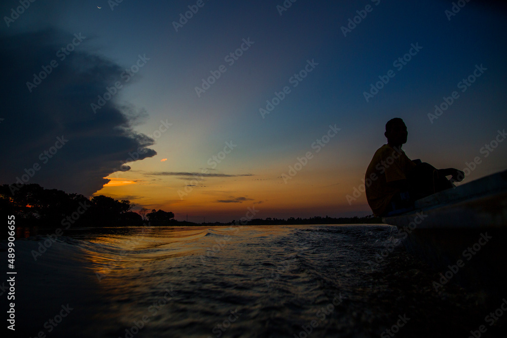 Natural landscape with colorful sunset in Cienaga; Pinillos; Bolivar; Colombia Natural landscape with colorful sunset in Cienaga; Pinillos; Bolivar; Colombia