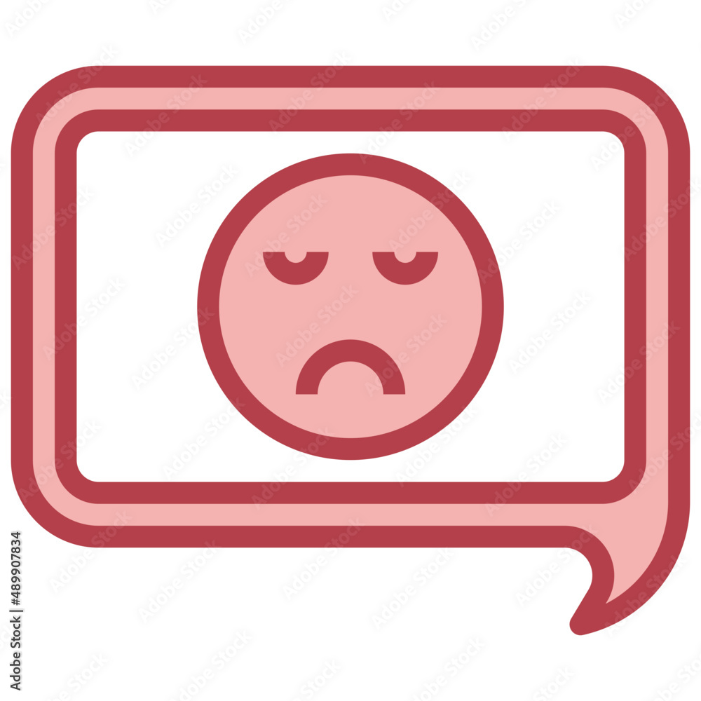 SAD red line icon,linear,outline,graphic,illustration SAD red line icon,linear,outline,graphic,illustration