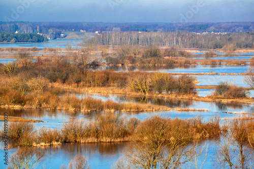 Obraz na płótnie Wiosenne rozlewiska Biebrzy i Narwi, Podlasie, Polska w salonie