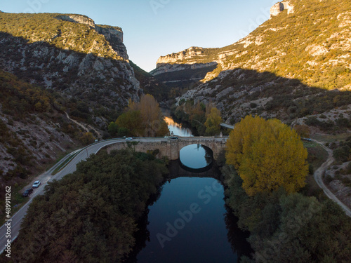 Autumn on the banks of the Ebro River photo