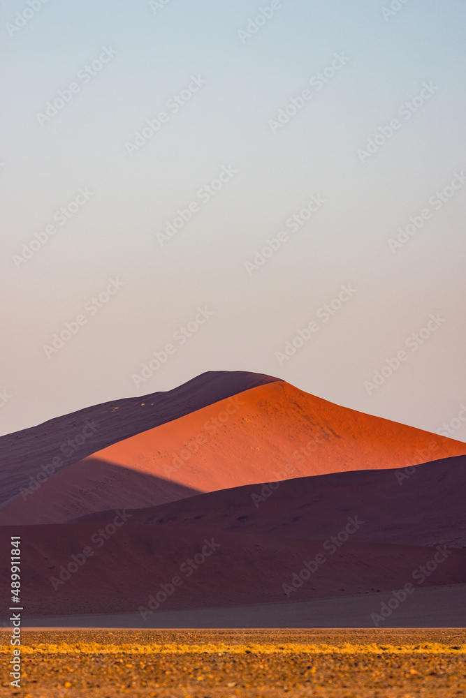 Dune 45 in Namib Naukluft Desert at sunrise, Namibia, Southern Africa