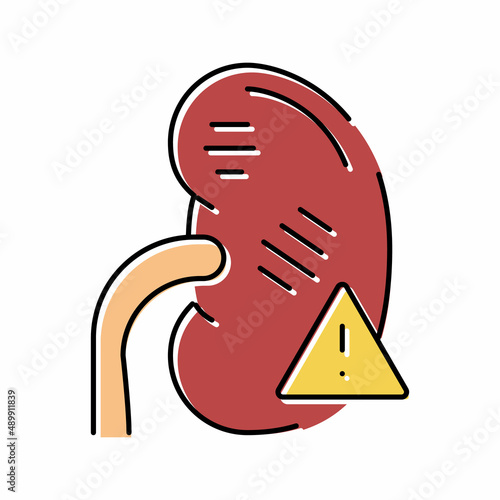 renal failure color icon vector illustration