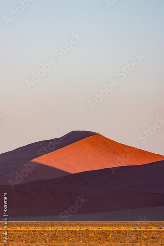 Dune 45 in Namib Naukluft Desert at sunrise, Namibia, Southern Africa