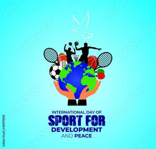 International Day of Sport for Development and Peace. Template for background, banner, card, poster. vector illustration.