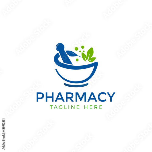 pharmacy logo design vector illustration