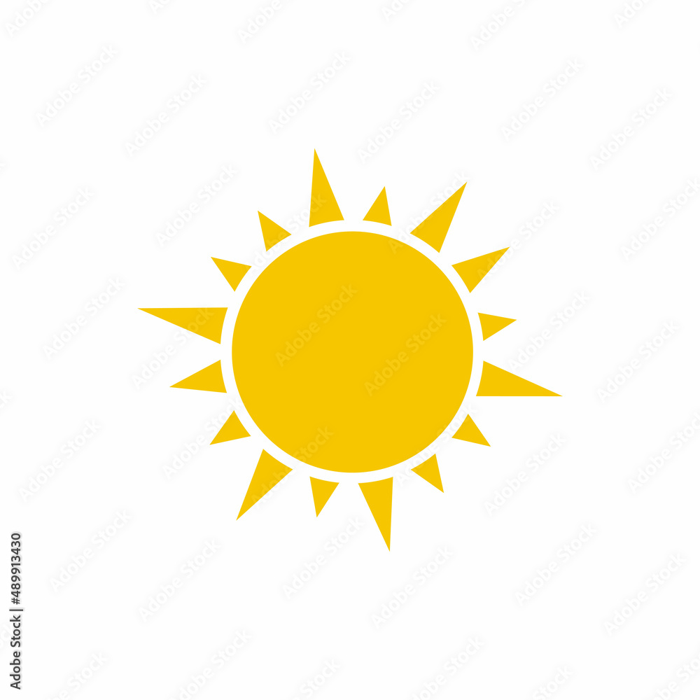 Sun icon design template illustration vector Sun icon design template illustration vector