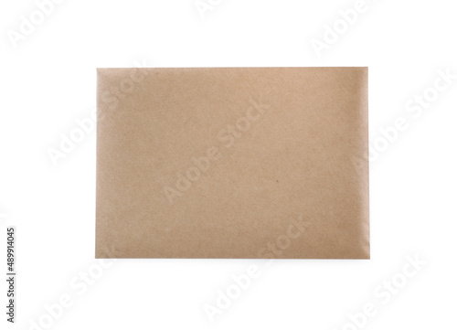 Blank kraft paper envelope isolated on white © New Africa