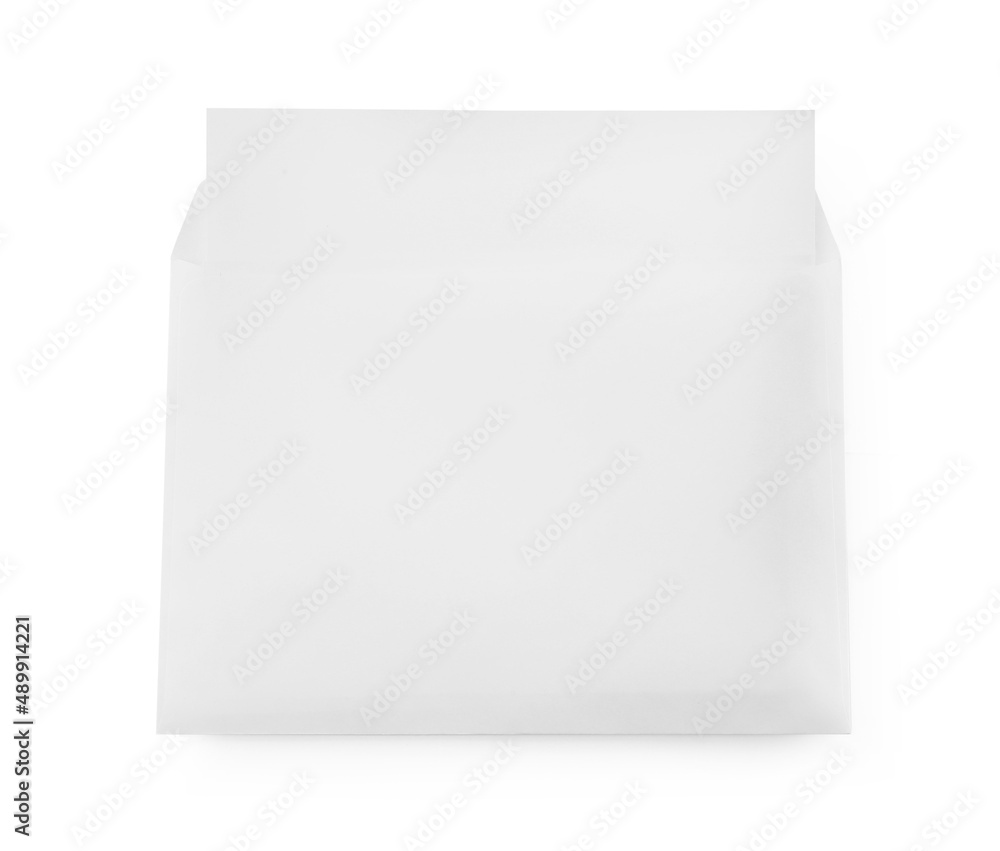 Simple paper envelope with card isolated on white Simple paper envelope with card isolated on white
