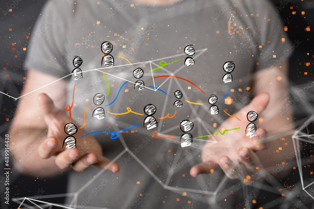 Global network. Blockchain. 3D illustration. Neural networks and artificial intelligence. Abstract Global network. Blockchain. 3D illustration. Neural networks and artificial intelligence. Abstract