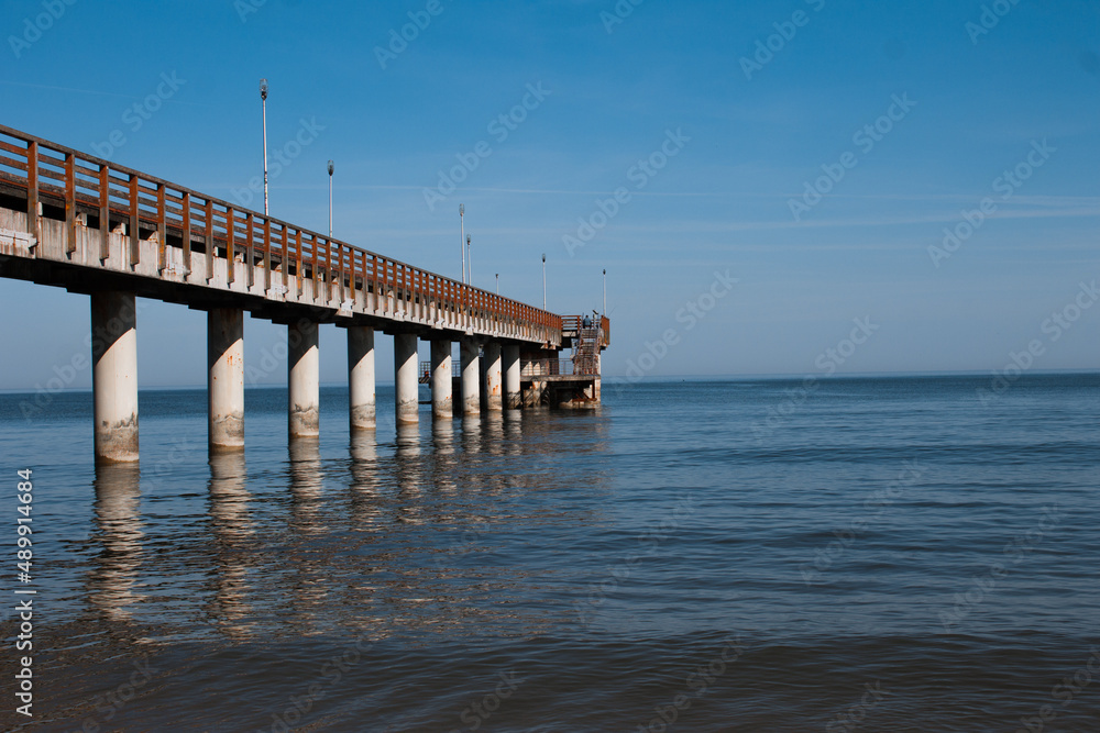 The pier on the shoreline of Zelenogradsk. Russia