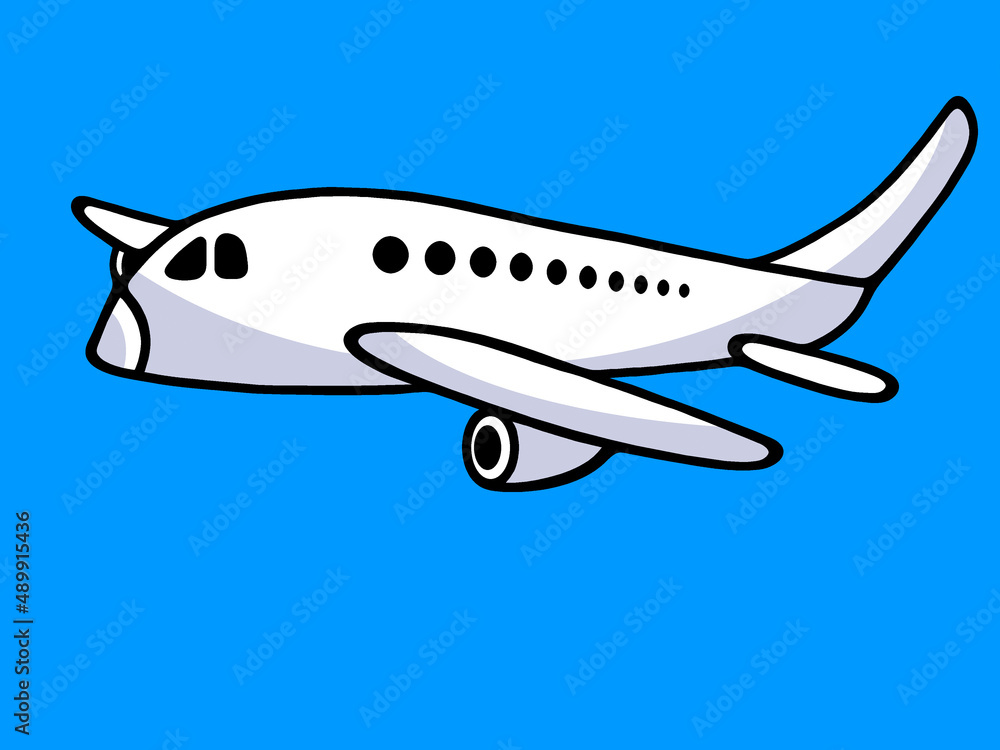 Funny illustration of an airplane Funny illustration of an airplane