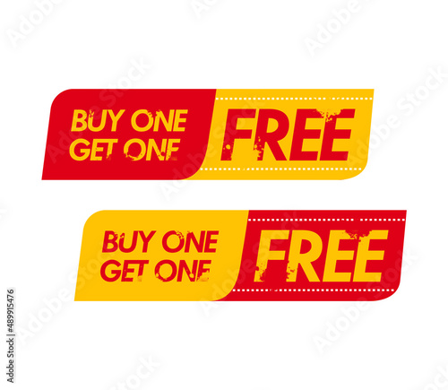 Buy one get one free label template design