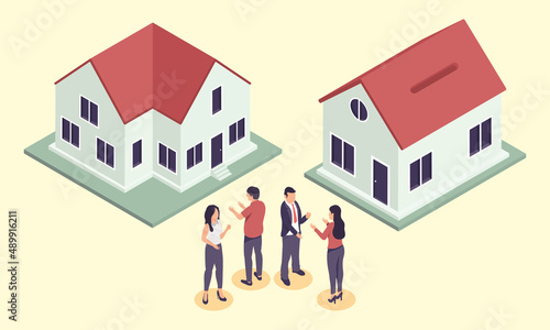 houses and people