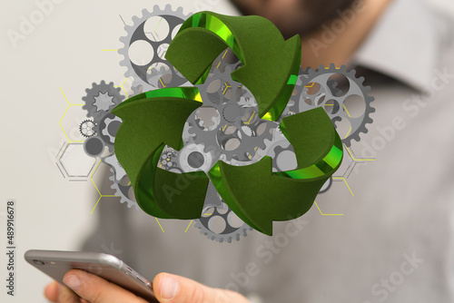 Mechanism, green metallic g...