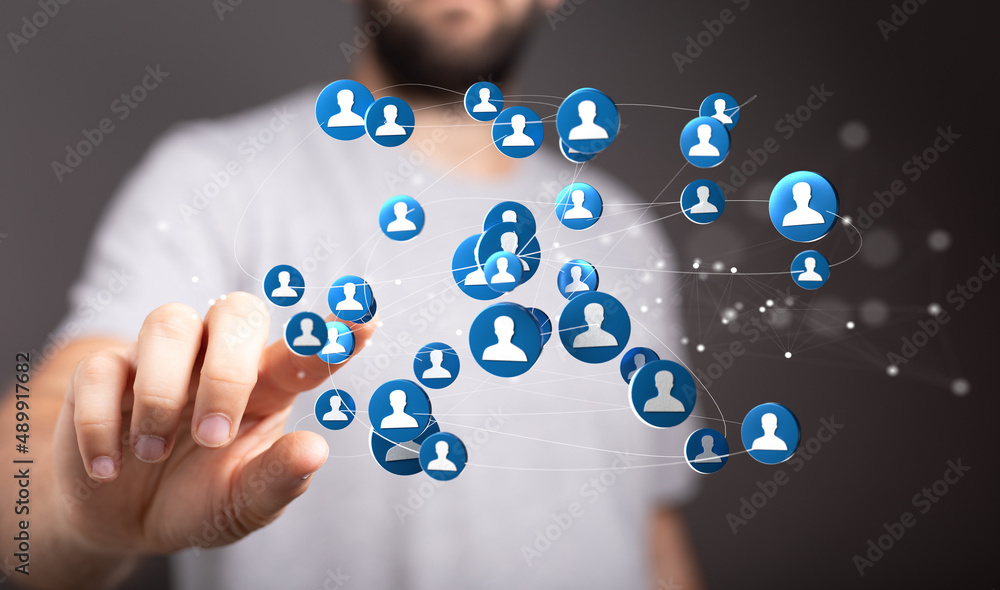  people network structure HR - Human resources management and recruitment