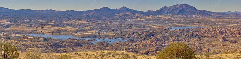 Watson and Willow Lakes viewed from Glassford Hill AZ