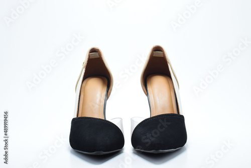 Quadro em tela Zapatos de tacón para mujer color beige y negro