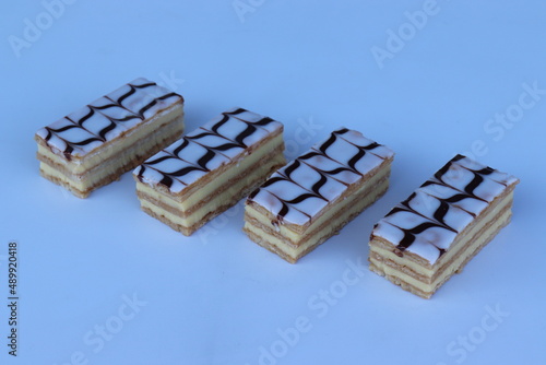 Cremeschnitten. Mille feuilles. photo